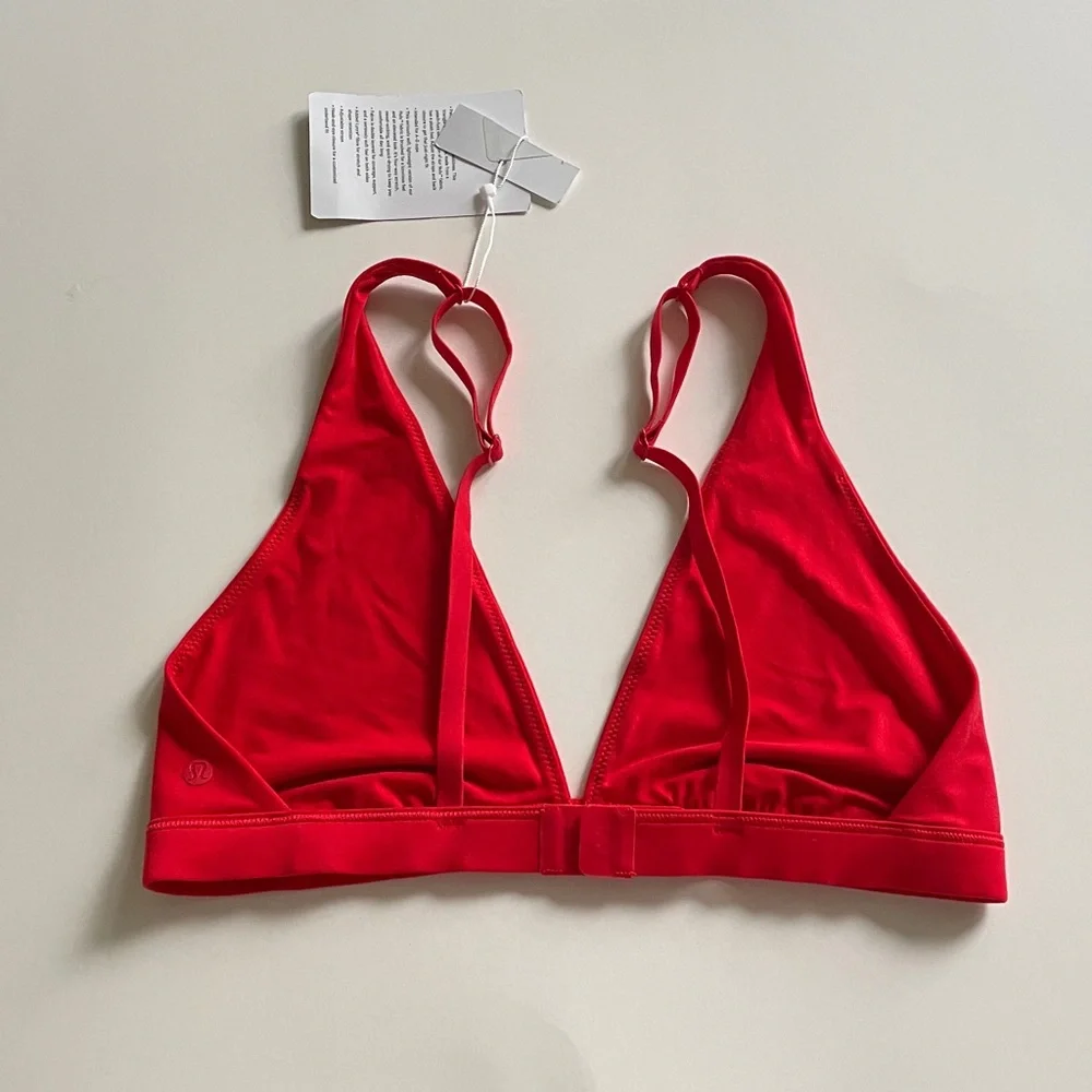 Lululemon Triangle Bralette Soft Nulu Red Wireless Non-Padded Bra